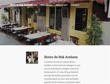 Tablet Screenshot of bistrodebok-arnhem.nl